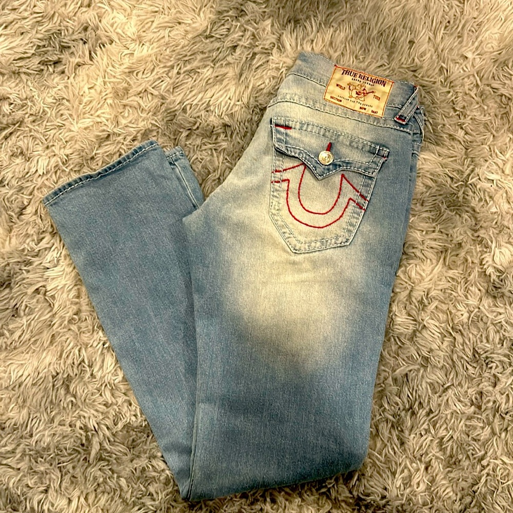 Size 28 True Religion Ricky Relaxed Straight leg jeans